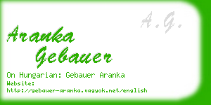 aranka gebauer business card